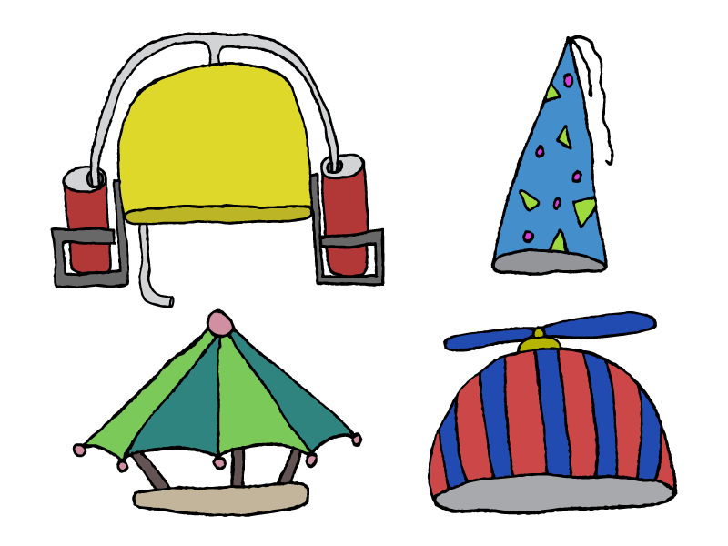 Fun Hats (gif) by Nathan Duffy on Dribbble
