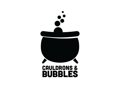 Cauldrons & Bubbles bubbles cauldron halloween logo magic nathan duffy spooky witch