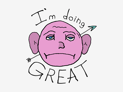 I'm doing great. head illustration nathan duffy