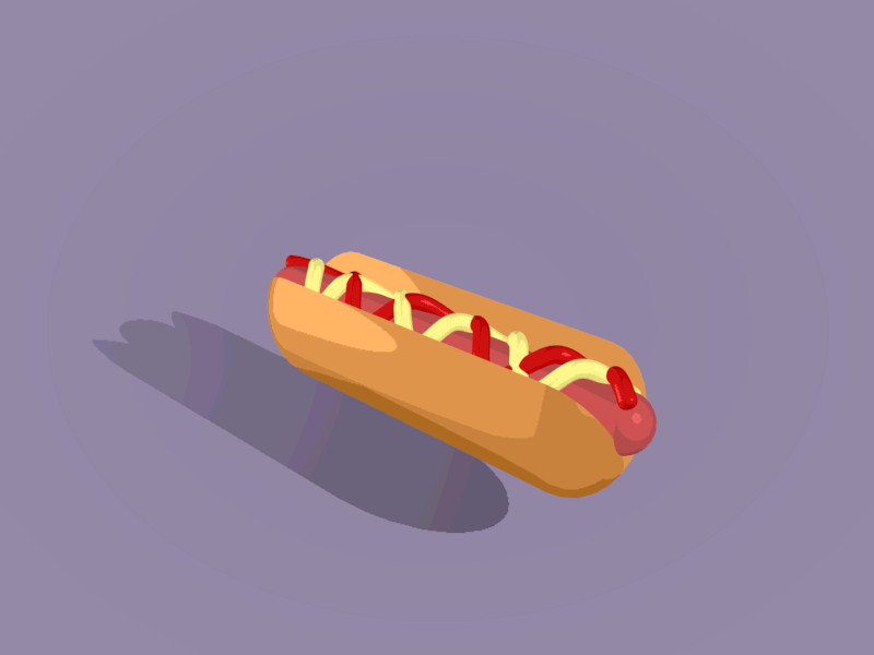 Hotdog 3d animation c4d cinema 4d food fourth of july gif hot dog hotdog loop mustard nathan duffy