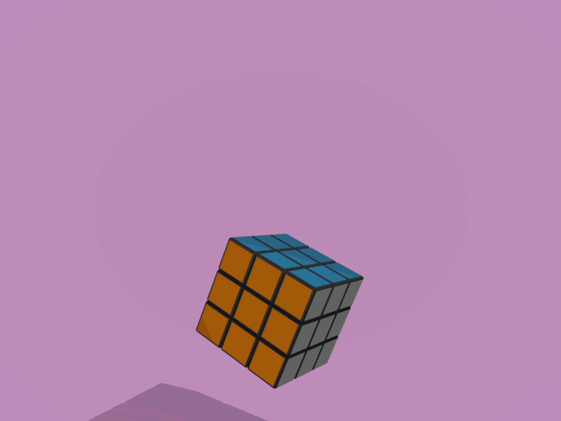 Rubik's Cube animation c4d cinema 4d cube game gif loop nathan duffy puzzle rubiks cube toy