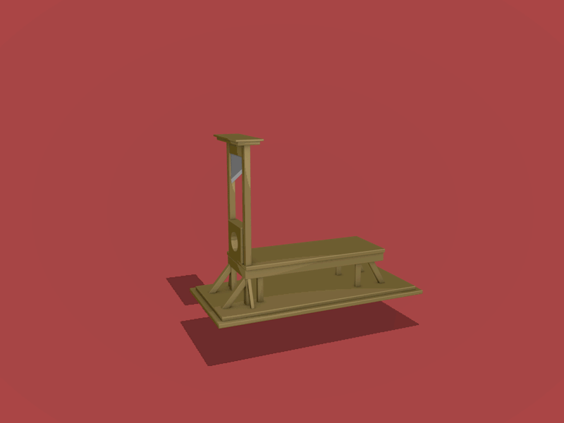Guillotine 3d animation c4d cinema 4d death gif guillotine loop medieval nathan duffy