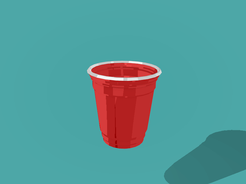 Solo Cup 3d alcohol animation beer c4d cinema 4d gif loop nathan duffy party solo cup