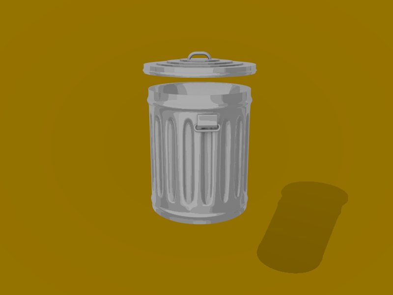 Trash Can 3d animation c4d cinema 4d gif loop nathan duffy trash trash can waste