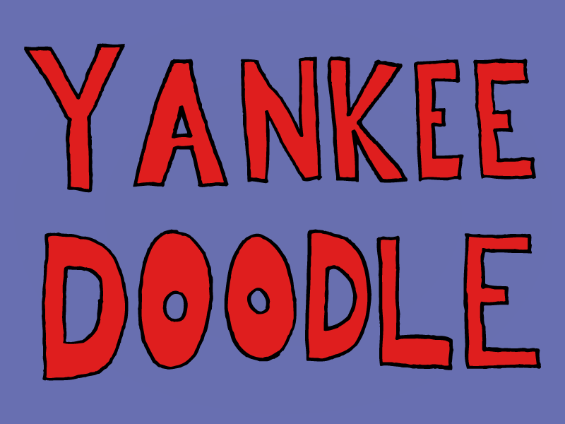 Yankee Doodle 3d america animation bullet cinema 4d gun hand drawn lettering letters nathan duffy type typography