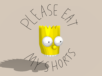 Bart Simpson 3d bart bart simpson cinema 4d hand drawn lettering letters nathan duffy the simpsons type typography