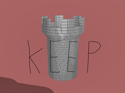 Keep 3d castle cinema 4d hand drawn keep lettering letters medieval nathan duffy type typography