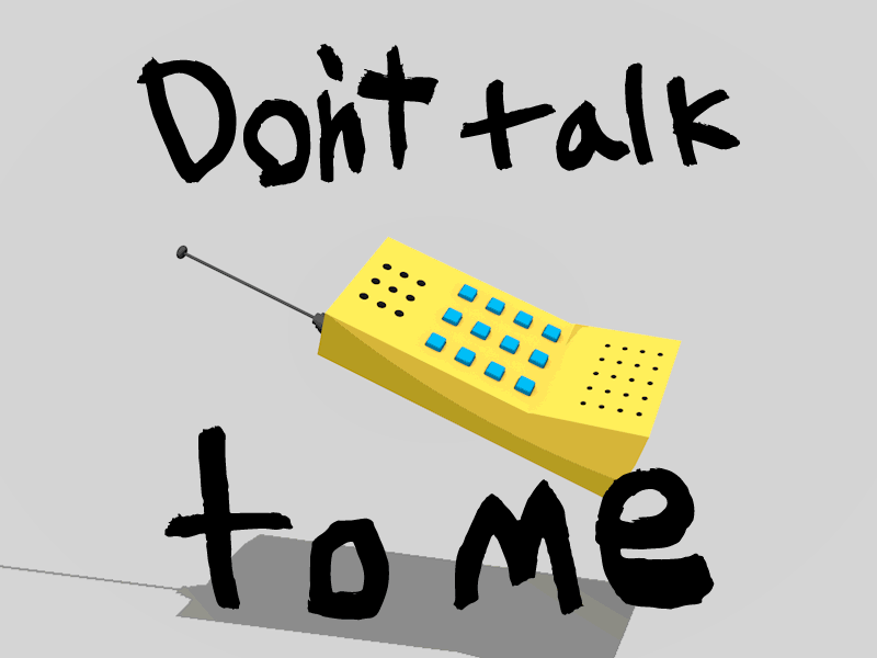 don't talk to me 3d animation c4d call illustration loop nathan duffy phone retro type typography