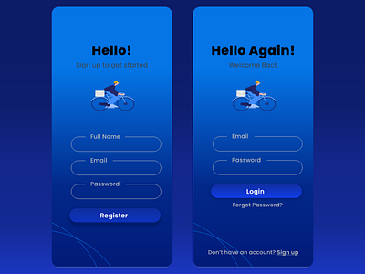 Login and Sign-up Screens