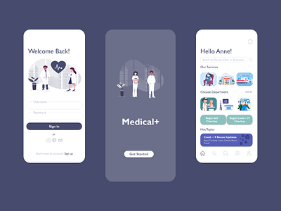 Medical+ app design ux