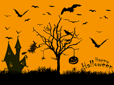 Happy Halloween design illustration