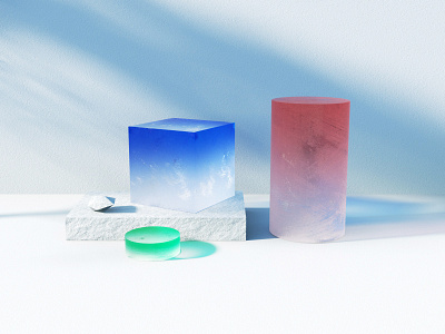Glass material 3d art design material
