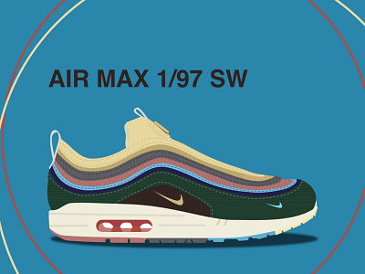 Air Max 1/97 SW airmax nike shoes sketch vector wotherspoon