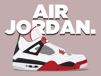 Air Jordan IV illustration jordan jordaniv nike sketch vector
