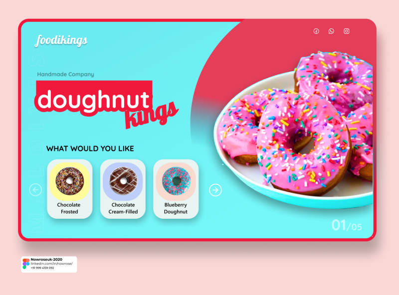 Desserts(doughnut) Landing page-UX/UI Design by NowroseUK on Dribbble