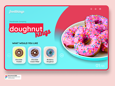 Desserts(doughnut) Landing page-UX/UI Design