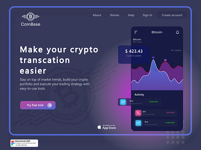 Crypto currency Landing Page