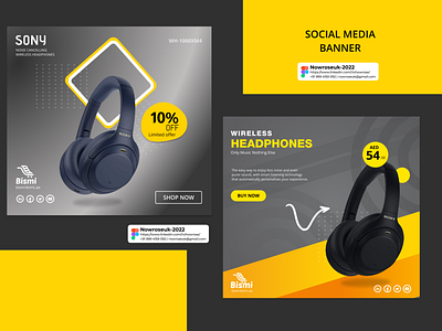 Headpones-Social Media Banner Templates