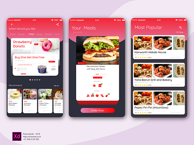 Food Delivery App-Dark adobe xd app branding catering creative design dasboard delivery app food food and beverage food delivery app icon illustration ios ios and android minimal order delivery product restaurant typography ux