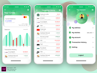 Finance App v2 adobe xd app branding chart clean clean app dasboard design graph icon iphone profile typography ux vector web