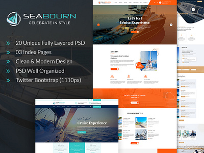 Seabourn Boat Booking PSD Template