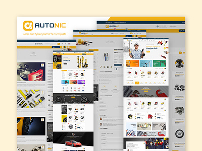 AUTONIC Tools and sapre parts PSD Template