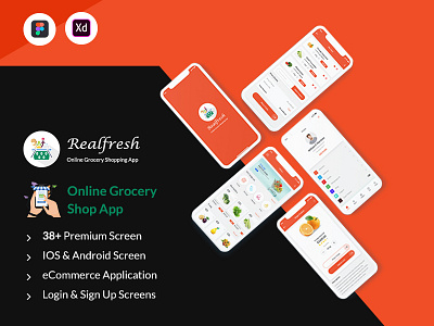 Realfresh - adobe XD mobile application