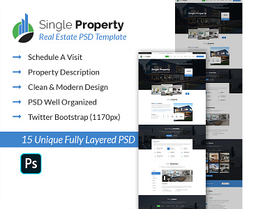 Single Property - Real Estate PSD Template