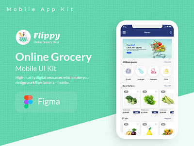 Flippy - figma grocery mobile application