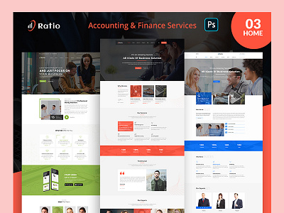 Ratio account services PSD template