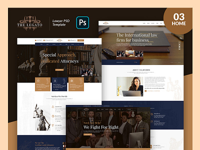 Legato Lawyer PSD Template webstrot