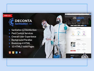 Deconta - Sanitation, Disinfection and Pest Control HTML Templat
