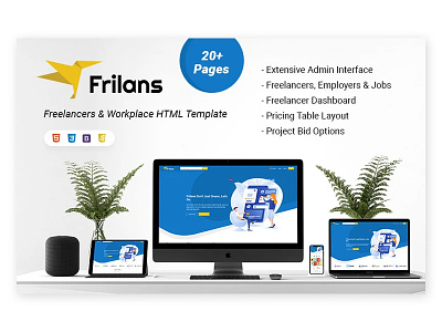 Frilans Freelancers and Workplace HTML Website Template