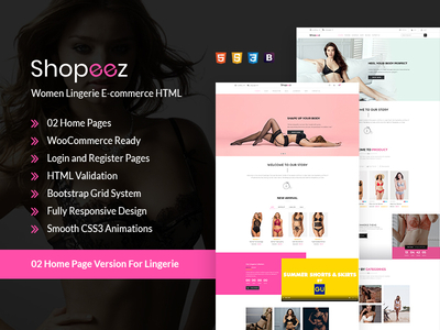 Underwear eCommerce Websites and Templates