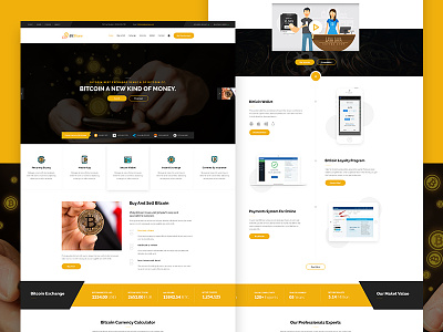 Bit Share - Bitcoin Cryptocurrency PSD Template bitcoin business cryptocurrency digital currency exchange finance investment market share market stocks wallet webstrot