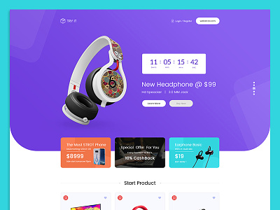 Tryit - Product Offer Landing Page HTML Template affiliate christmas creative design discount furniture landing page item sales landing page mobile offers offers portfolio product landing page product marketing product sale sale shop shopping startup typography webstrot