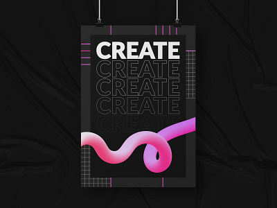 Create_A Poster abstract blend tool challenge creativity design illustration poster posterdesign typography vector