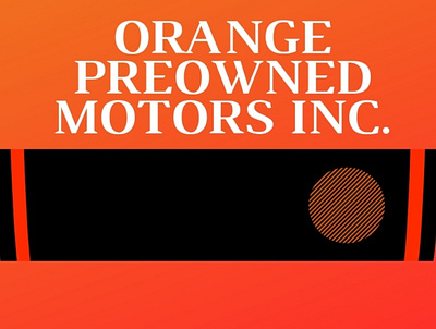 Orange Preowned Motors design logo