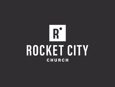 Rocket City Church Logo branding church church logo city logo logo design minimalist logo moon rocket simple