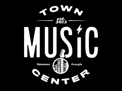 Town Center Music Generic T-Shirt black and white guitar music t shirt t shirt design t shirt mockup town center tshirt