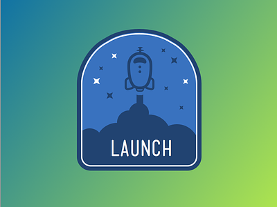 Launch Badge 2x badge launch rocket sketch app space