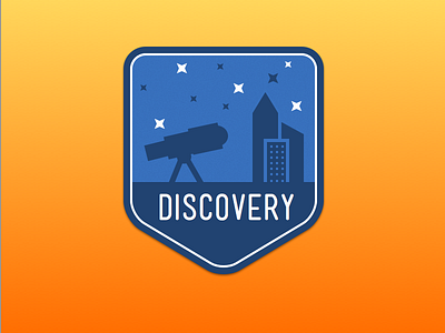 Discovery Badge 2x badge city sketch app space stars telescope