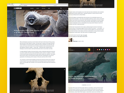 Inverse Media articles design innovation interface landing page media news feed ui ux