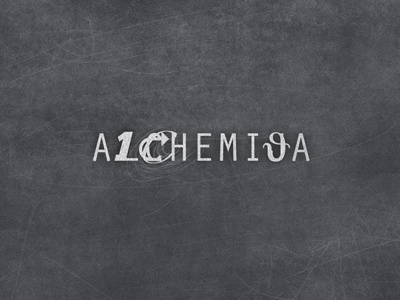 alchemija logo texture typography