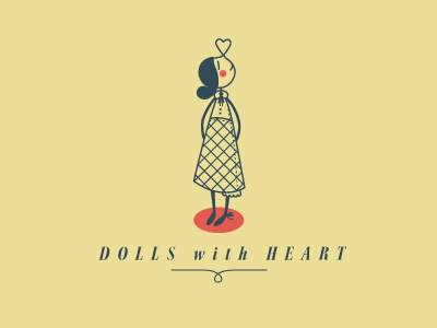 dolls dolls heart logo typography