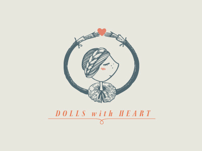 dolls again dolls heart logo typography