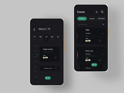 Ui of mobile app