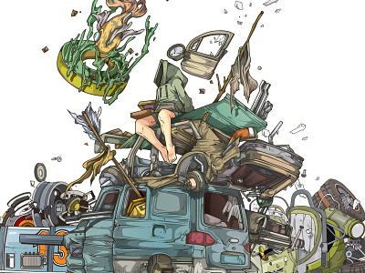The crash 1000day car crash illustration illustration art illustrator vector