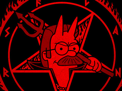 All Hail Flanders devil flames flanders pentagram satan simpsons