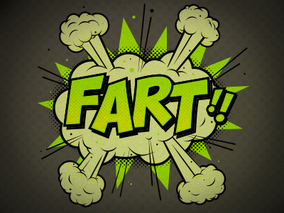 Fart!! bronx cheer cloud comic fart poof toot